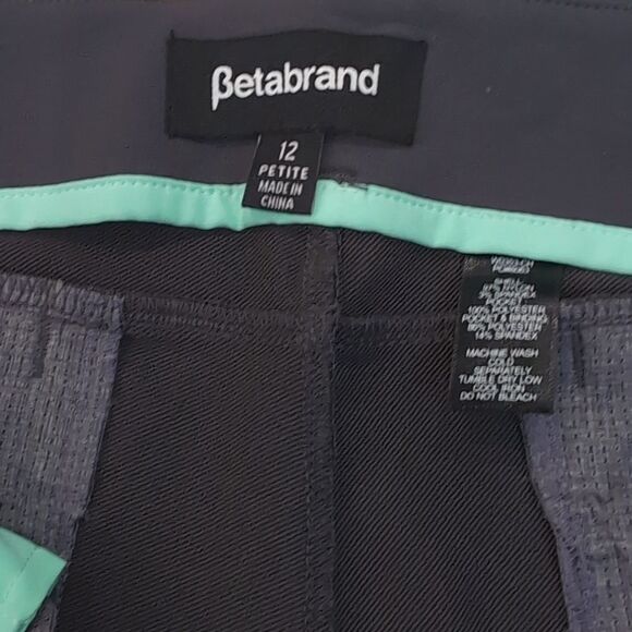 Betabrand Gray Travel Cargo Pants Sz 12 Petite NWT - Picture 7 of 15